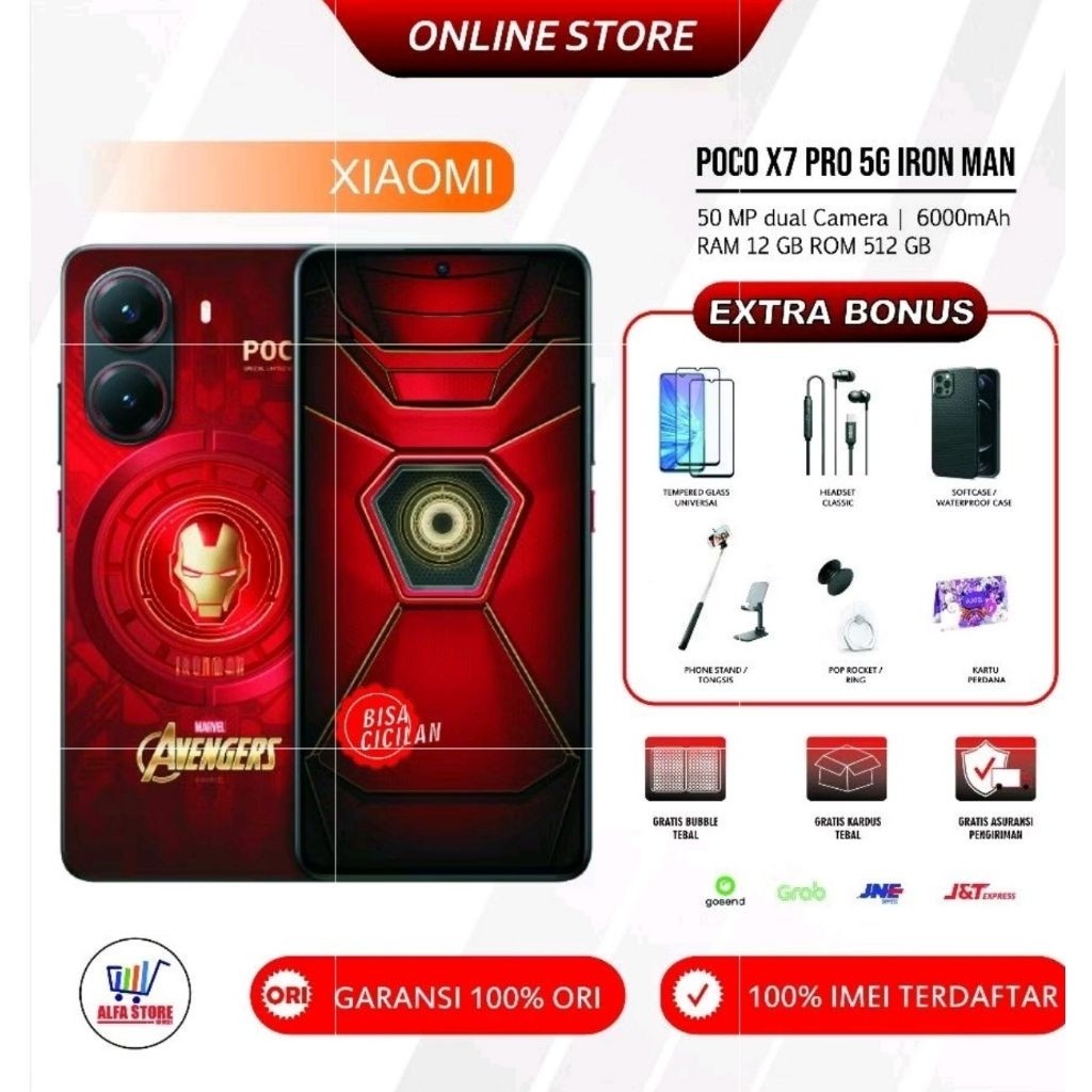 Xiaomi Poco X7 Pro 5G ram 12/512gb poco x7pro ironman poco x7 ram 12/512gb x7 ram 8/256gb Garansi Re