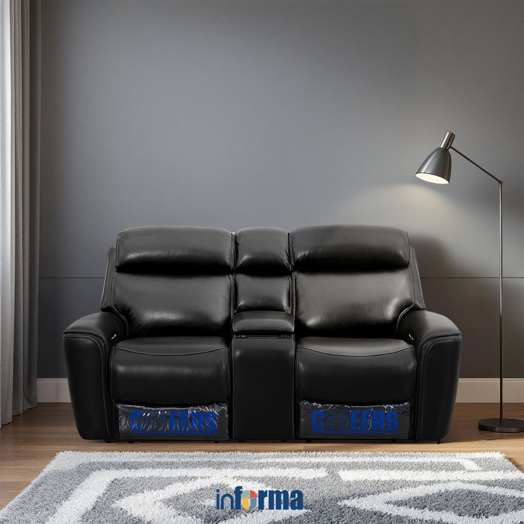 Informa Cheers Marcelo Sofa Recliner 2 Seater - Hitam Kursi Santai Sofa Ruang Tamu Reclining Sofa Ku