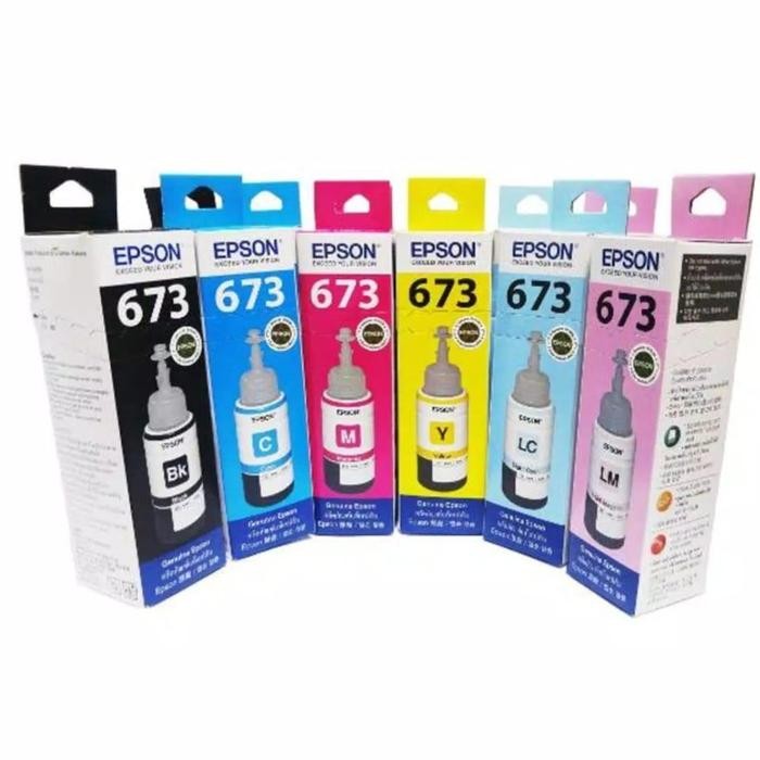 TINTA EPSON 673 SET ORIGINAL - Hitam