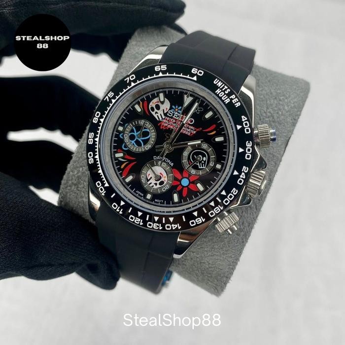 Seiko Mod Daytona Skull El Mexicana VK63 Chronograph Limited