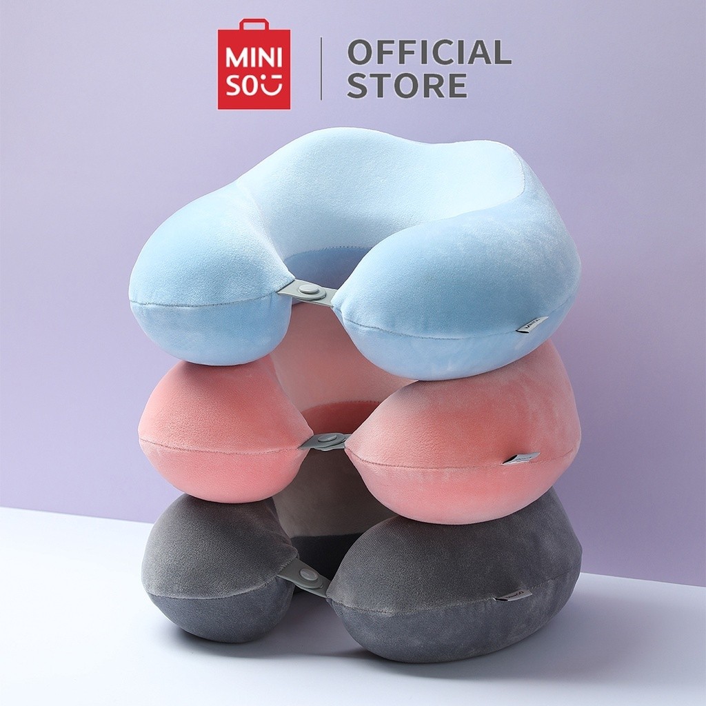 LOISSHOP MINISO TOY - MINISO Bantal Leher U-shape bantal leher dewasa Tidur Siang Bantal Mewah Busa 