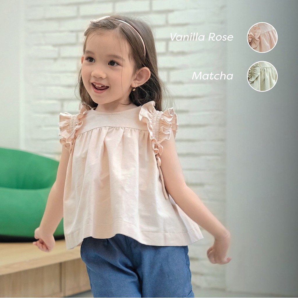 Candybella Ruffle Blouse - Atasan Anak | Atasan Anak Perempuan | Baju Atasan Anak Perempuan | Baju A