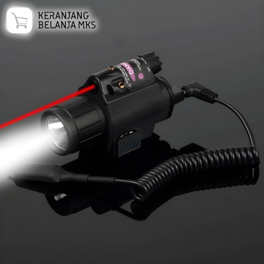 Senter Senapan Tactical Rail Mount 200 Lumens with Laser 5mW