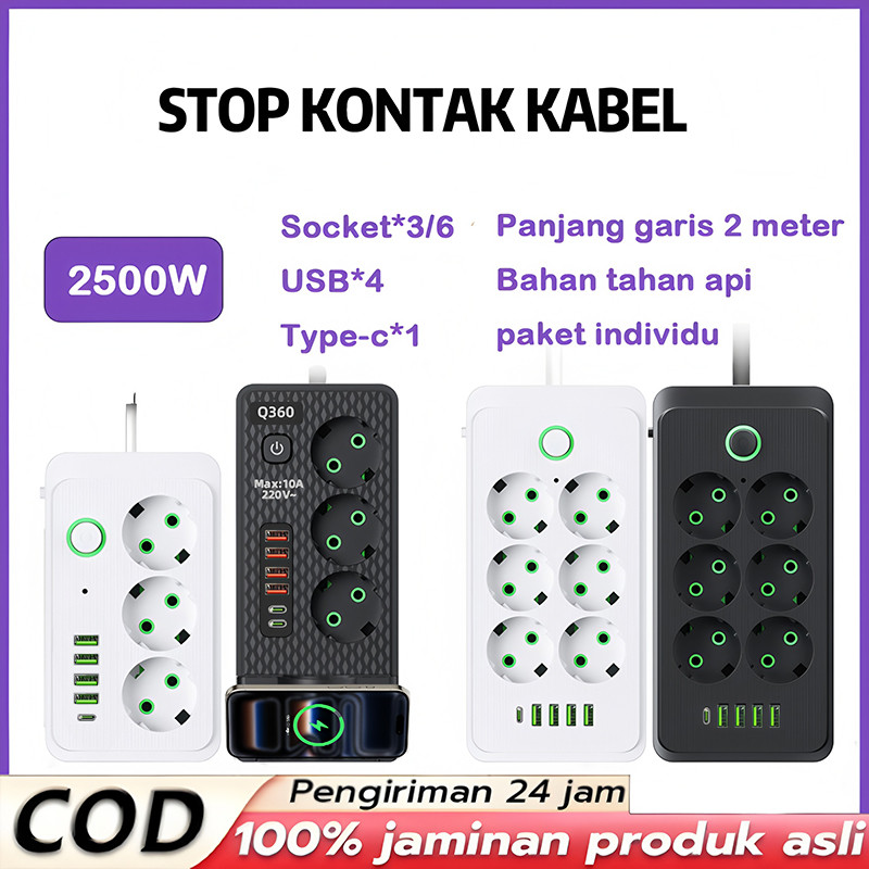 NEW PRODUK CODSTOP KONTAK BERGANDA PENGISIAN DAYA NIRKABEL CHARGER STOP KONTAK USB CHARGER ELEKTRIK