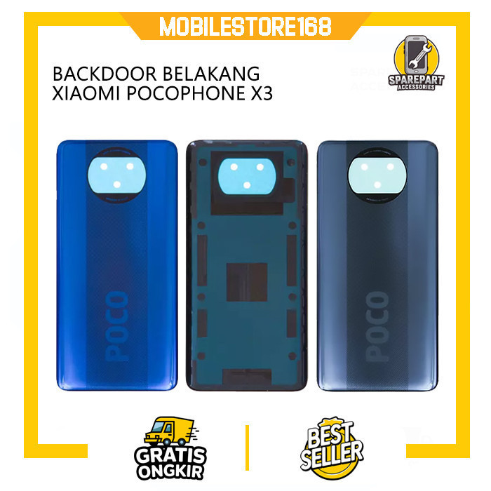 TUTUP BELAKANG BATERAI BACKDOOR / BACK CASING BELAKANG XIAOMI POCOPHONE POCO X3 NFC