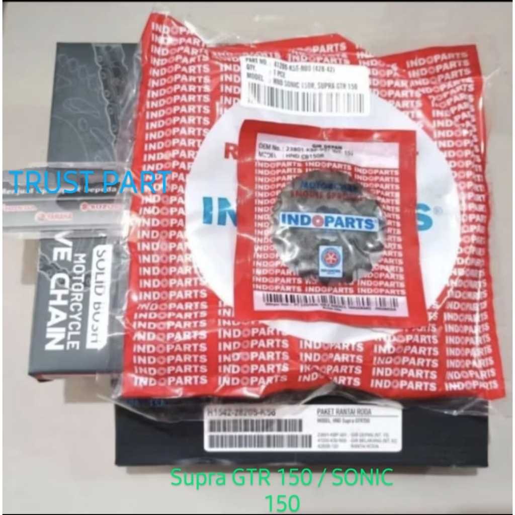 GEAR SET SONIC 150 SUPRA GTR150. merk INDOPARTS / H1542-2820S-K56
