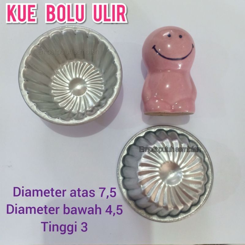 cetakan kue bolu mini / loyang egg tart bolu ulir / cetakan kue panggang jadul kipas aluminium press