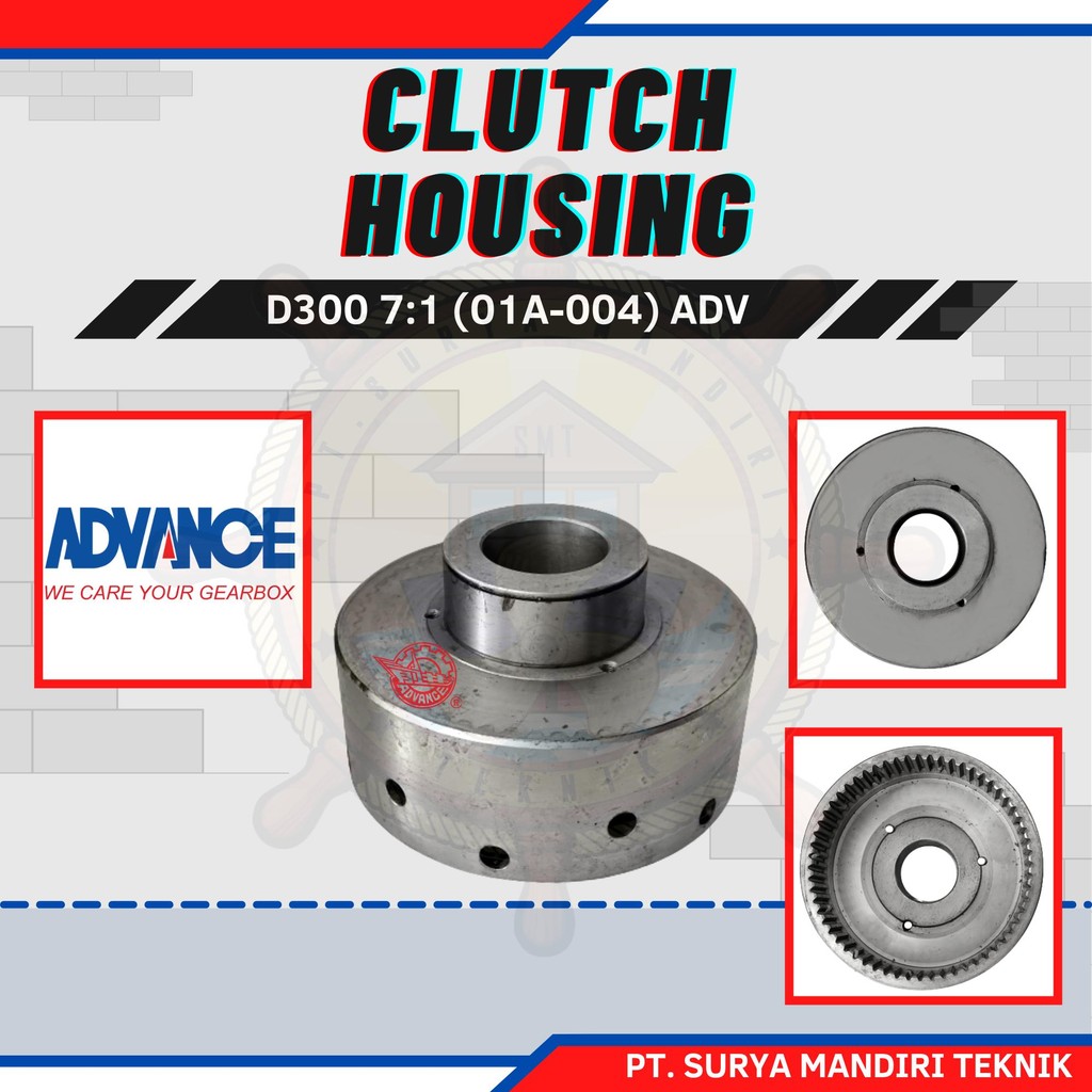 D300 CLUTCH HOUSING (RUMAH KAMPAS/ TROMOL) 7:1 300-01A-004 ADVANCE