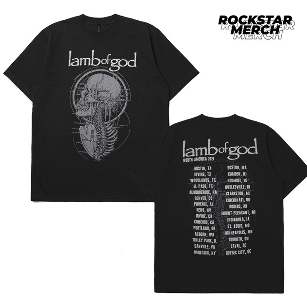 T-Shirt Band Lamb Of God Static Tour Unisex Katun S-XXL
