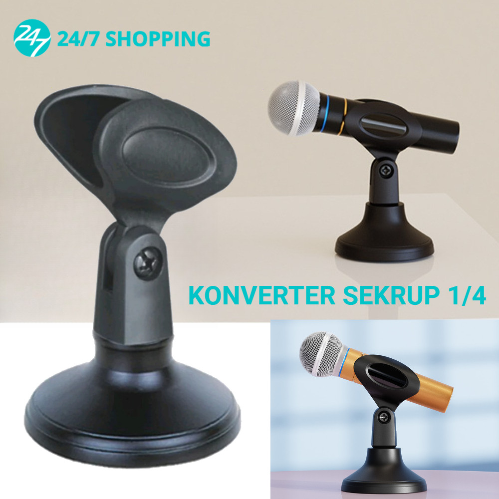 Stand Mic Meja Tiang Mic Pendek Mini Kecil/Stand Mic Meja Table Stand Mic Tiang Mic Pendek Untuk Mik