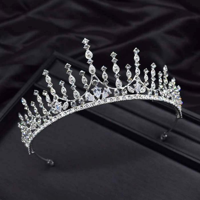 mahkota aurel crown zircon pengantin bridal Besi Crystal Kristal - mahkota aurel Terlaris