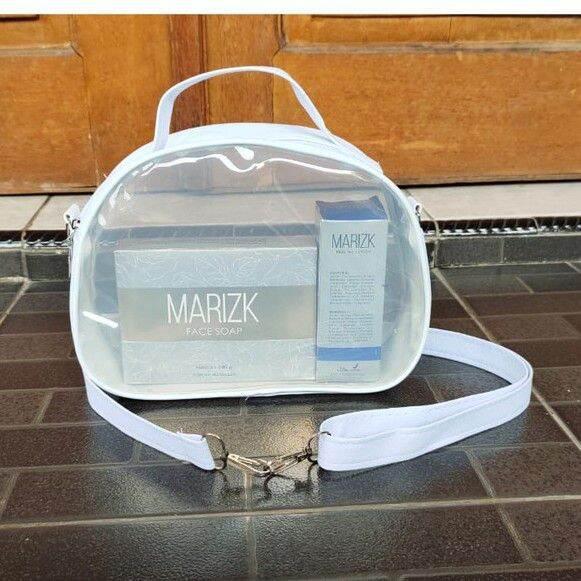 Tas Selempang Wanita Transparan / Tas mika pvc anisa (free gantungan) Kulit - anisa putih susu terla