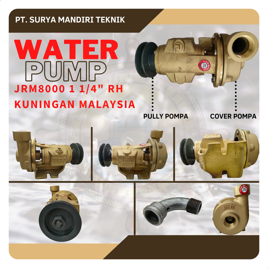 POMPA KEONG TURBO JRM8000 1 1/4" KUNINGAN MALAYSIA / WATER PUMP JRM8000
