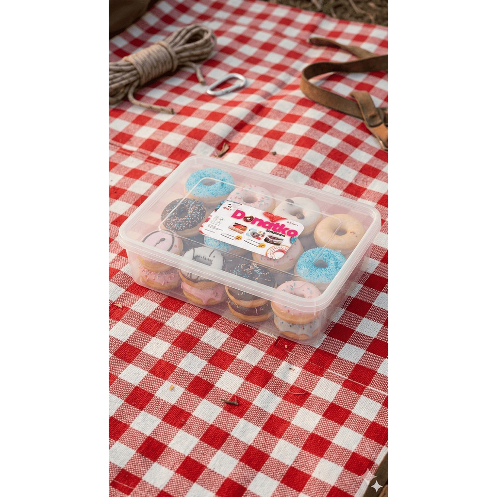 (JHS) Donatko Sealware / Tempat Donat Plastik / Box Snack Roti Brownies Jajanan – Food Container Foo
