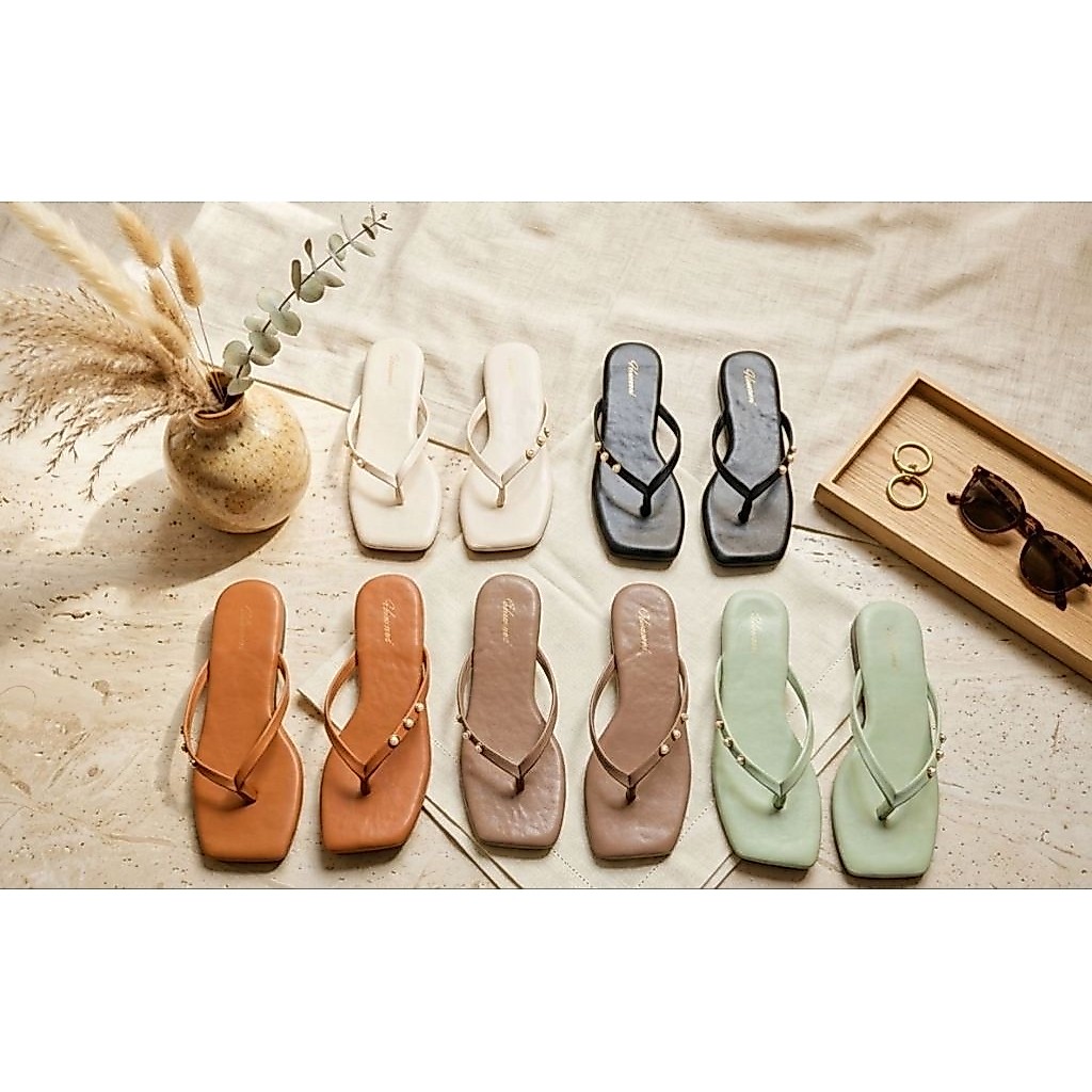 Sendal Teplek Wanita Platform Jepit Mutiara HM 02