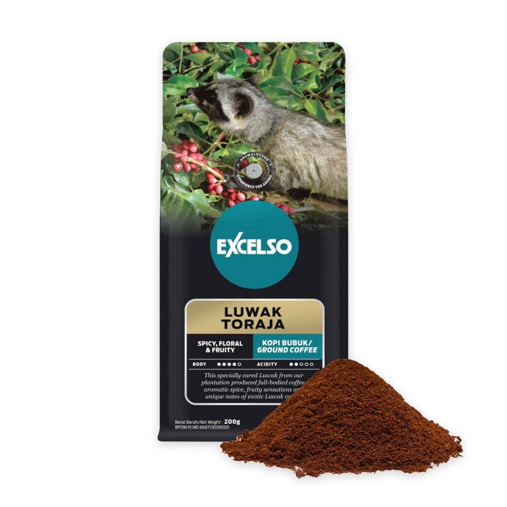 

JAMIN MURAH !!!Excelso Kopi Luwak Toraja Bubuk 200G(BISA LANGSUNG ORDER)