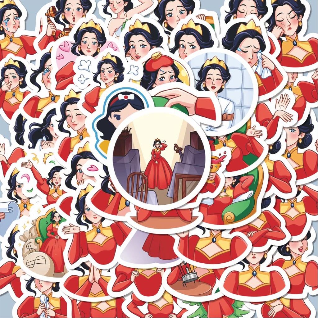 

100PCS Lucu Stiker Kartun Funny Princess Stiker Aesthetic Stiker Anti Air Stikers Berperekat Waterproof sticker decal buat Motor Helm Buku Journal Koper Casing HP Laptop Botol Minum Hadiah anak