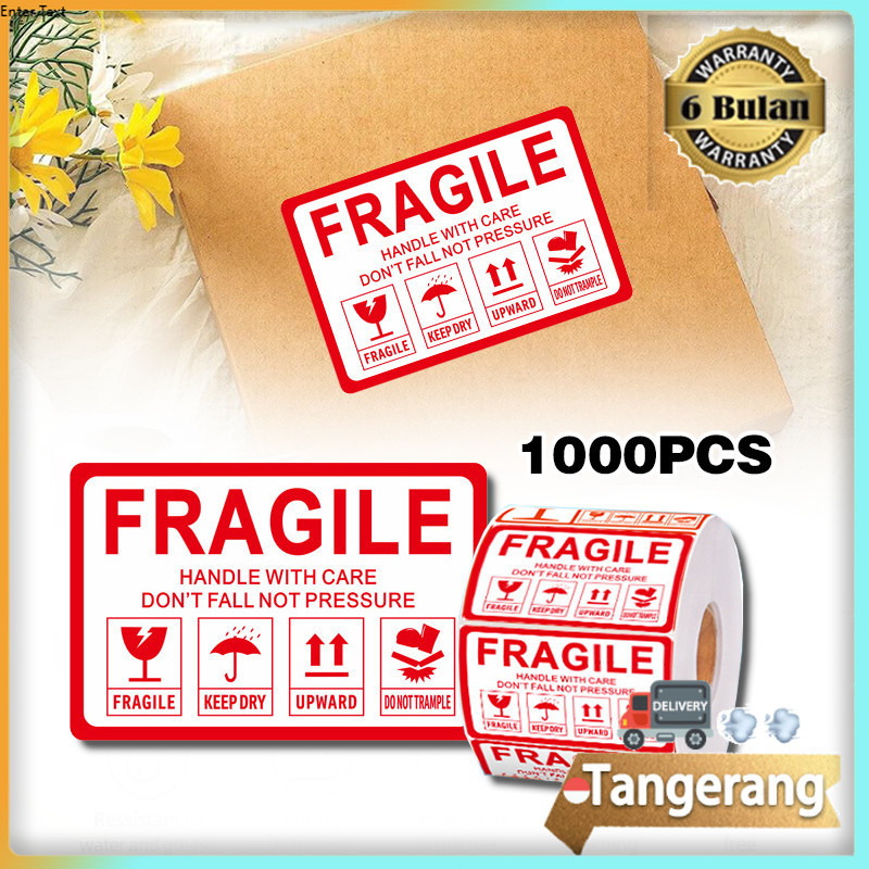 

1000PCS Stiker Fragile Jangan Di Banting / Sticker Fragile 60 x 40 mm