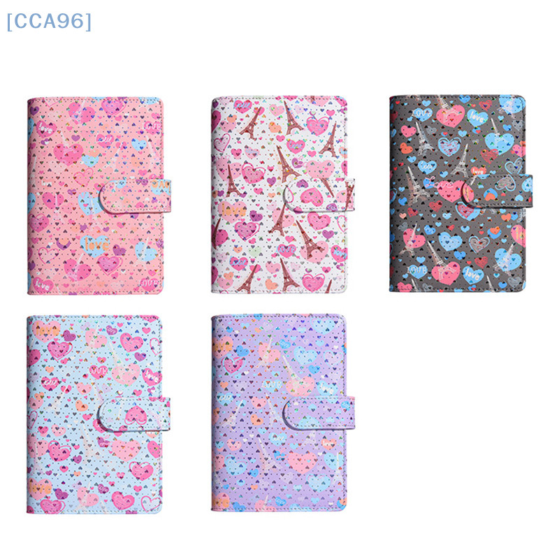 

【CCA96】A6 Colorful Love PU Leather DIY Binder Notebook Only Covers Diary Books Schedule Covers School Stationery