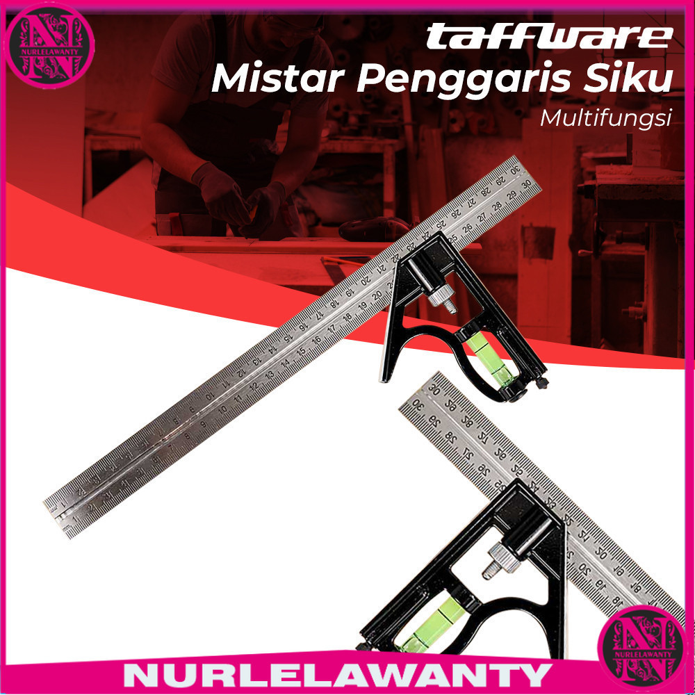 

- Taffware Mistar Penggaris Siku Adjustable Angle Ruler Waterpass 305mm - ZEAST -