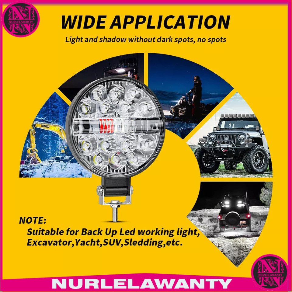 

- DXZ Lampu Sorot Tembak Mobil LED Floodlight 3in1 Color IP67 42W - D14 -