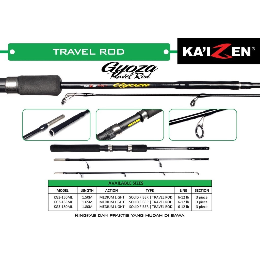Rod Spinning Kaizen Gyosa Travel 150-180cm