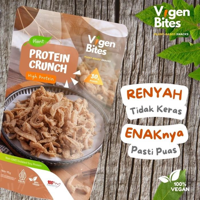 

PROMO! Plant PROTEIN CRUNCH + Vigen Bites + VEGAN + Halal + Non-GMO Soybeans