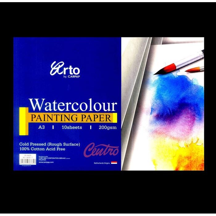 

Arto Watercolour Painting Paper A3 200 Gsm Kertas Cat Air 100% Cotton