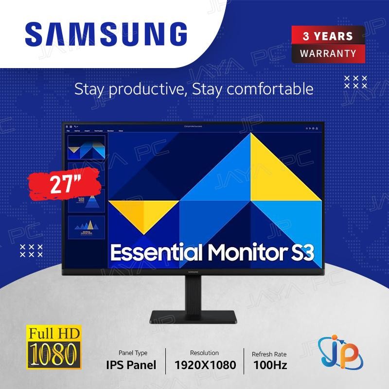Monitor Samsung LED IPS S3 S27D300 - Full HD 27" Inch