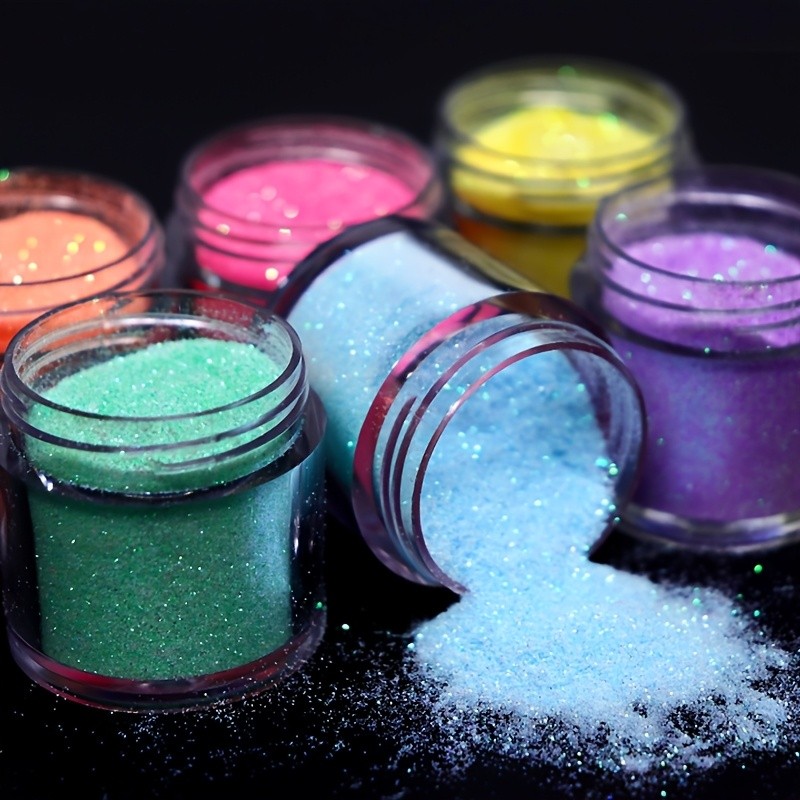 

6 Bottles/Set, Shiny Iridescent Epoxy Resin Glitter Filling Set - Multi-Functional Making Material for DIY Jewelry Making,