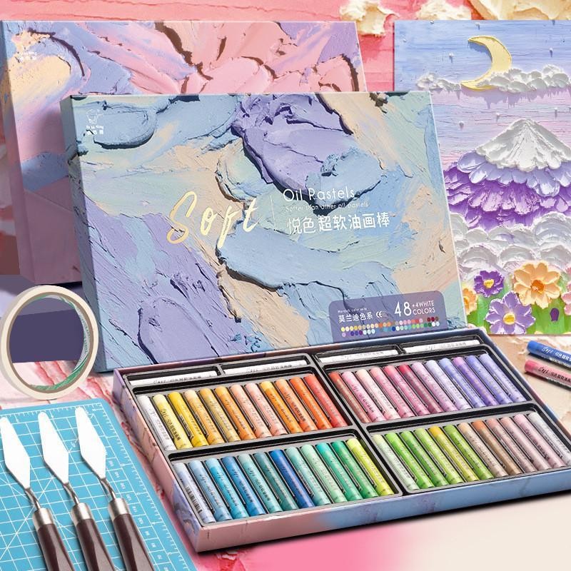 

COD 24/36/48 Warna OIL PASTEL Morandi Krayon Lukisan Warna Lembut Untuk Menggambar
