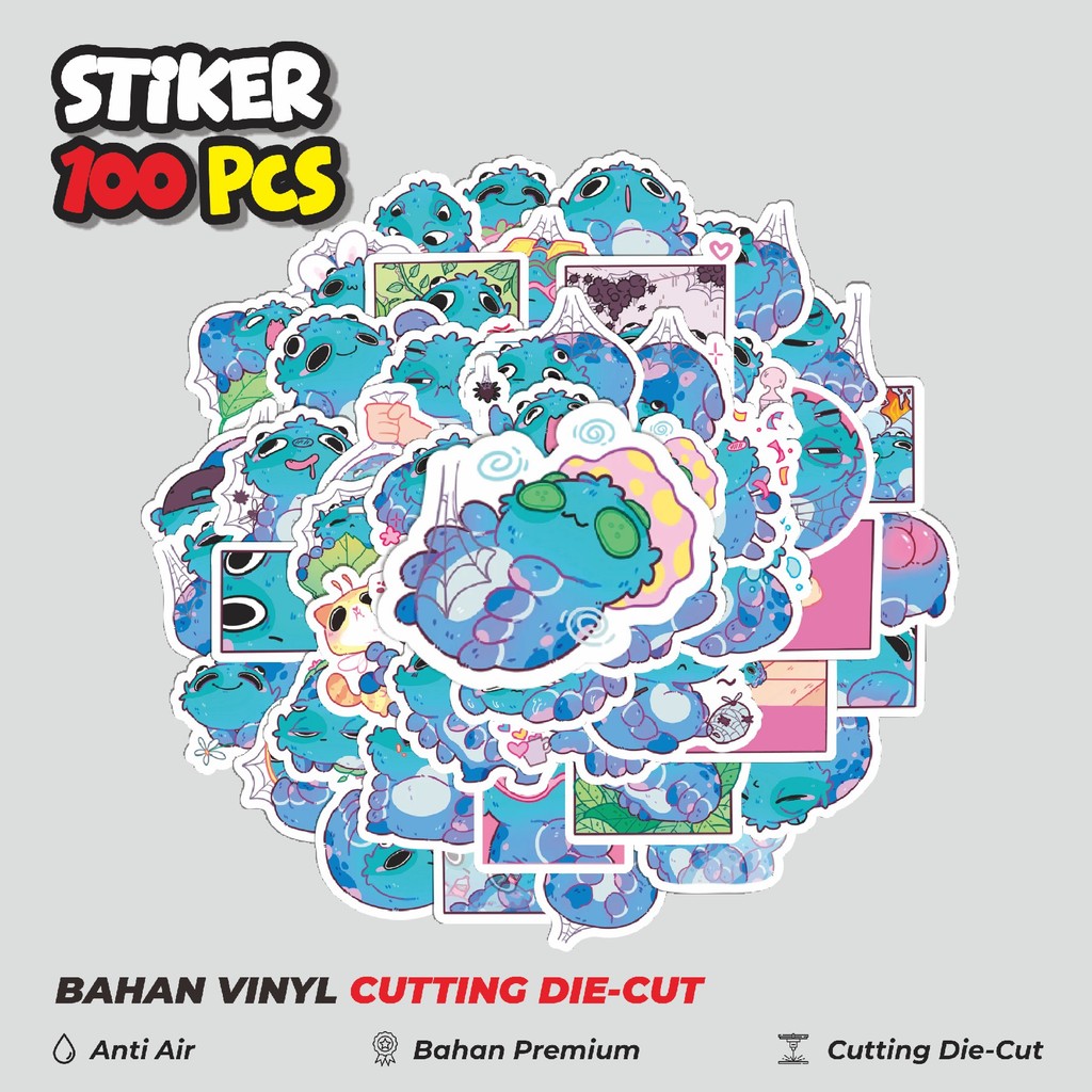 

Terbaru! 50 pcs Stiker Kartun Cute Blue Spidey Dekorasi Lucu Kreatif untuk Notebook, Skateboard, HP