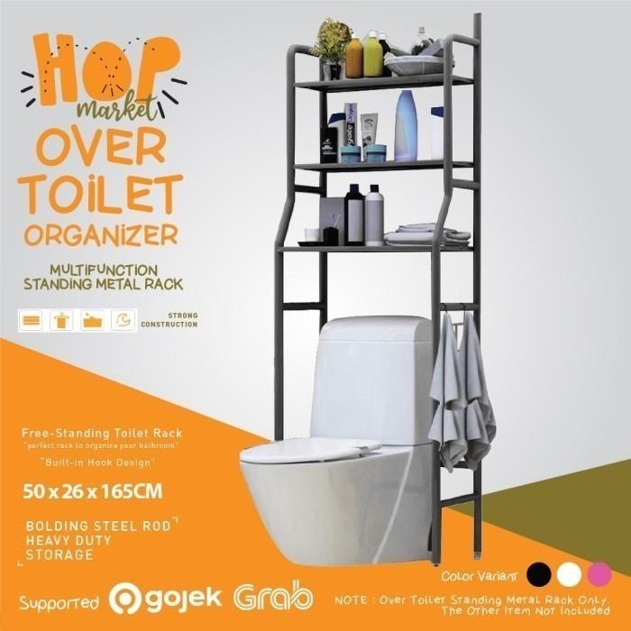 

Rak Toilet Organizer WC Tissue Sabun Kloset Kamar Mandi 165 x 50 x 26 - BLACK
