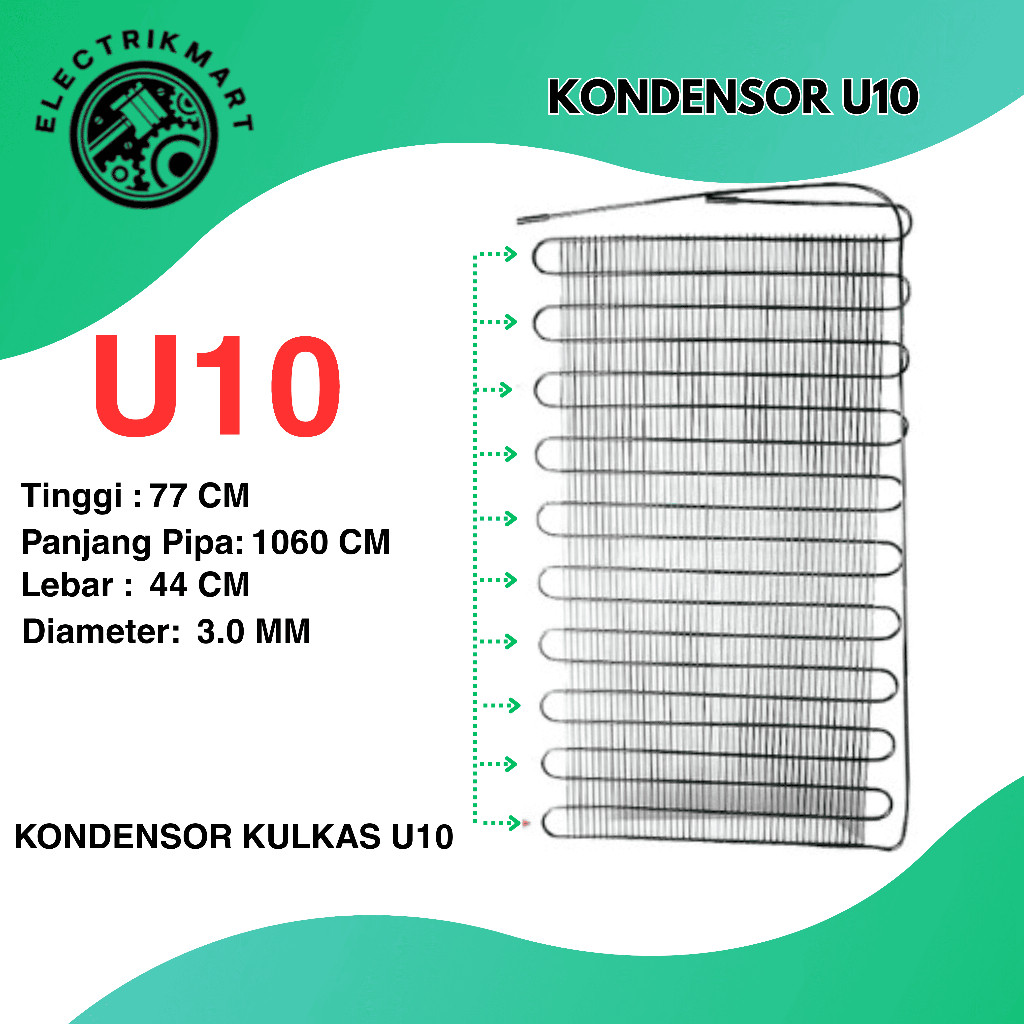 Kondensor Tembaga Kulkas Showcase Freezer Box - CONDENSOR U10