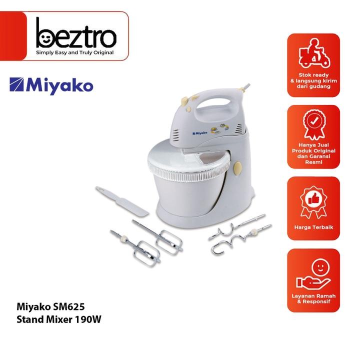 

Miyako Stand Mixer SM-625 Wadah – Pengaduk Pengocok Adonan Kue Roti - Warna Putih - Warna
