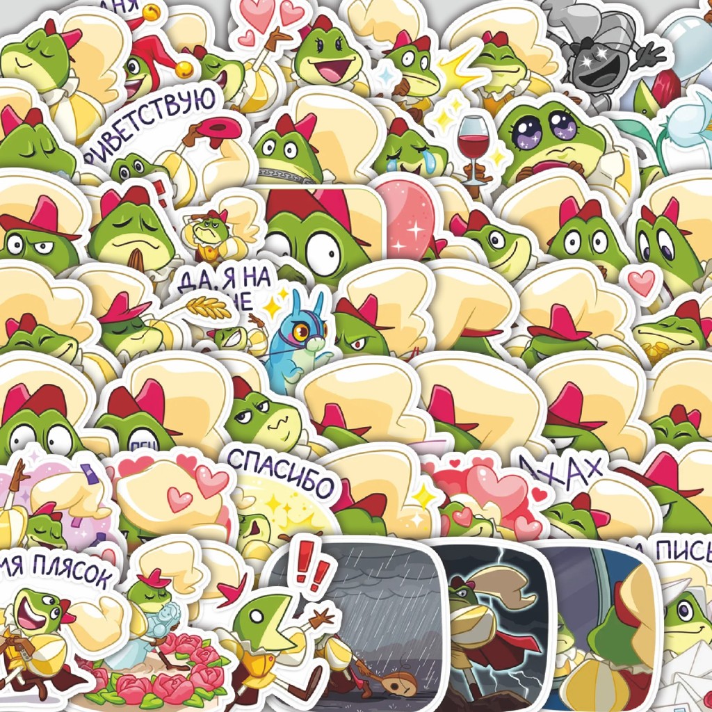 

Stiker Cutting Pack Stiker Funny Karakter Jeanlouis The Frog Isi 100Pcs Series Aesthetic Lucu Keren Untuk Koper Bahan Vynil