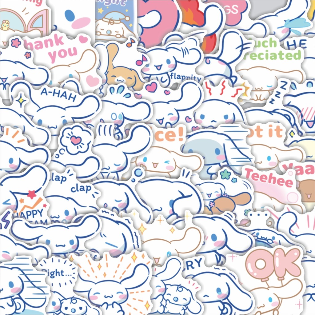 

Stiker Cutting Pack Stiker Kartun Karakter Cinnamoroll Isi 100Pcs Series Aesthetic Lucu Keren Untuk Koper Bahan Vynil