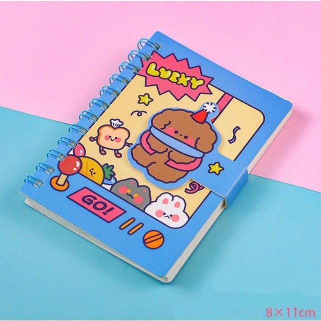 

Pocket Book Buku Catatan Kecil Spiral dengan Magnet Cartoon Notebook - LUCKY