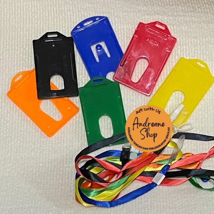 

1 Set Lanyard Name Tag / ID Card Holder plus Tali – Praktis dan Serbaguna