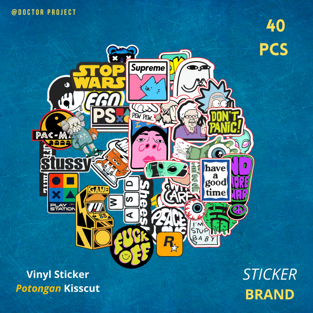 

40pcs Stiker AESTHETIC Pack | Anti Air Anti Luntur | Stiker Aesthetic Helm Stiker Laptop Stiker HP
