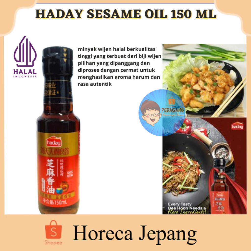 [HRC] HALAL HADAY SESAME OIL 150 ML / Minyak Wijen Halal / Sesame Oil Asli / Minyak Wijen Aromatik /