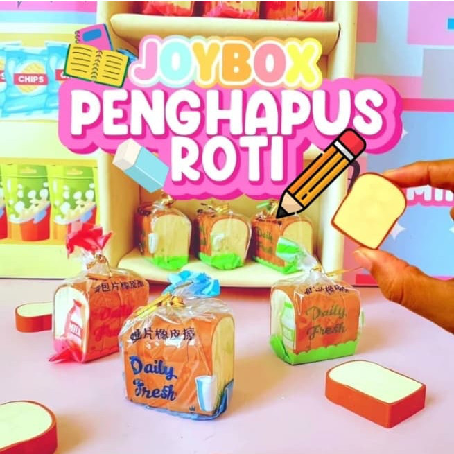 

HALPETT.SHOP JOYBOX PENGHAPUS ROTI ALAT TULIS LUCU PENGHAPUS MOTIF ROTI
