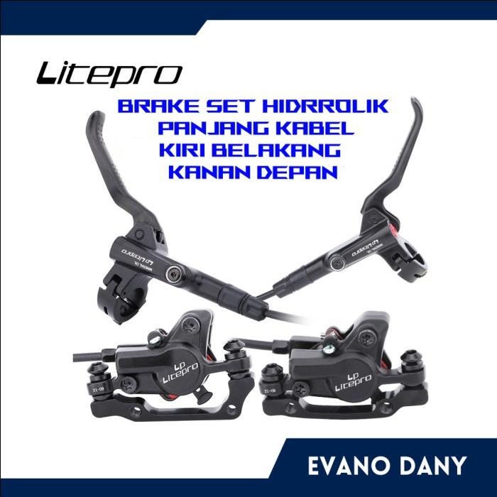 Litepro Rem Hidrolik Sepeda Litepro Depan Belakang Not Zoom Tektro Ori - Full Set