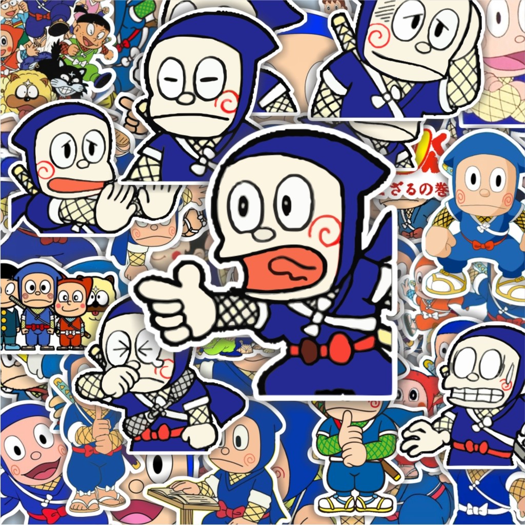 

100PCS Lucu Stiker Kartun Ninja Hattori Stiker Aesthetic Stiker Anti Air Stikers Berperekat Waterproof sticker decal buat Motor Helm Buku Journal Koper Casing HP Laptop Botol Minum Hadiah anak