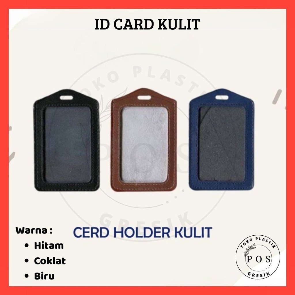 

ID CARD KULIT Name Tag Gantungan Tempat Wadah Kartu Nama Tebal Casing IDCard Tanda Pengenal Tempat Karyawan Pegawai Kantor KULIT