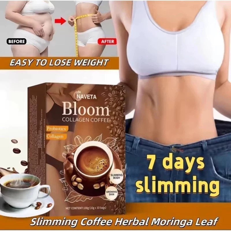 

NAVETA [ISI 12 SACHET] 100gr Bloom Collagen Coffee Instant coffee Original 100% Robusta Collagen - Kopi Pelangsing / Kopi Diet / Kopi Penurun Berat Badan Ampuh Cepat Dan Aman / Penurun Berat Badan / Pelangsing Perut Buncit