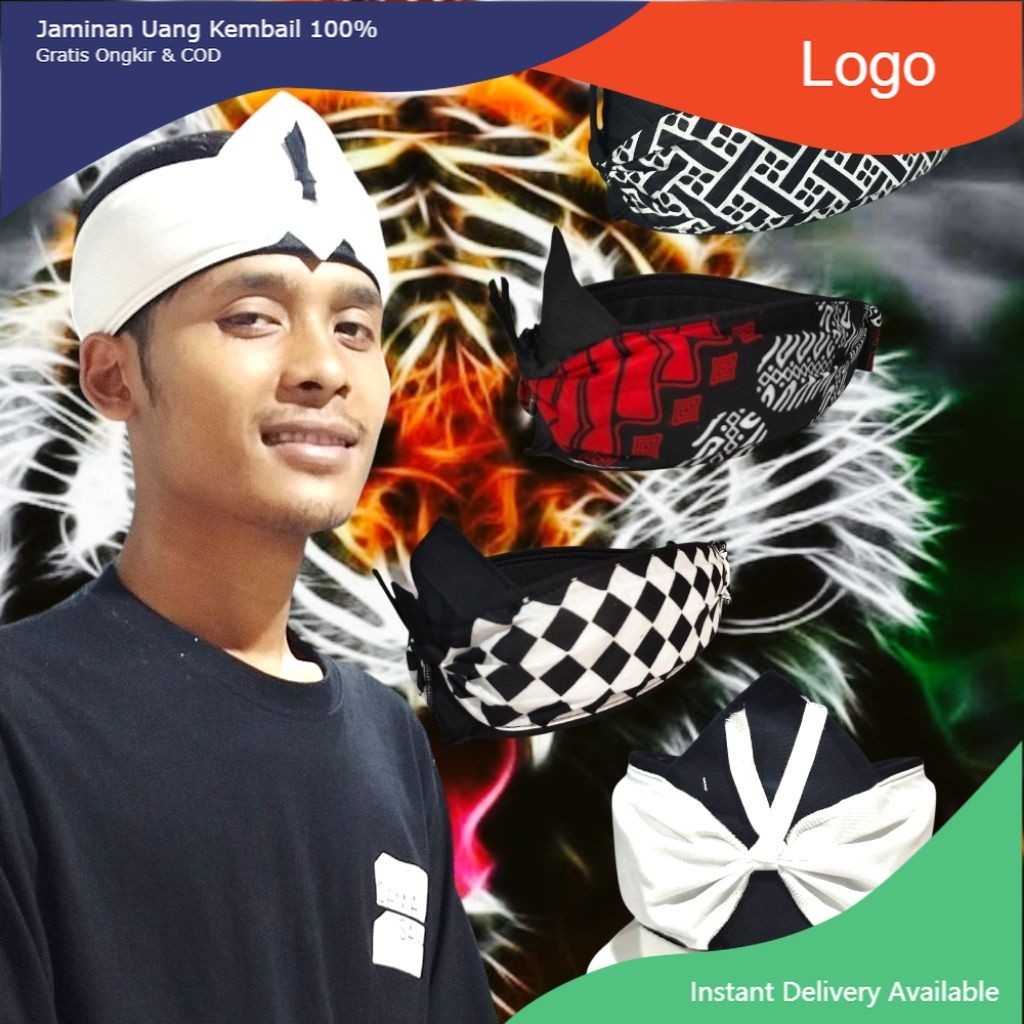 &* iket kepala blangkon udeng sunda jawa barat tradisional makuta wangsa atas bolong dewasa anak ter