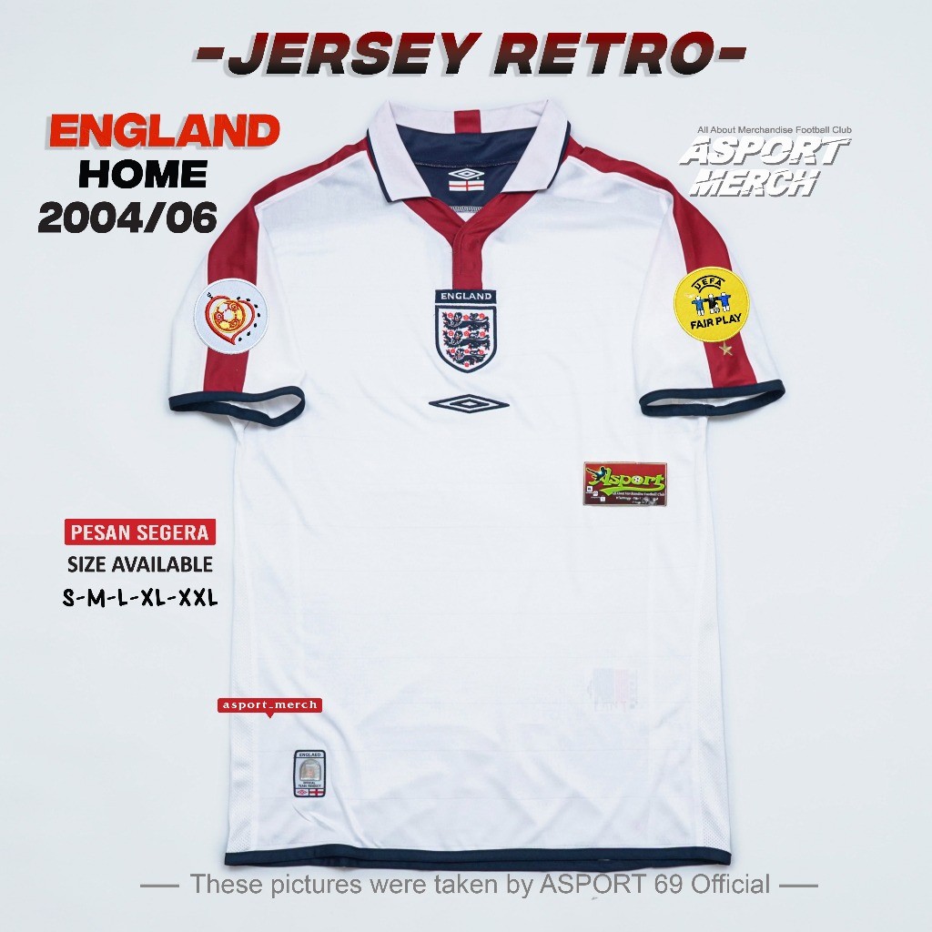 RETRO INGGRIS HOME 2004 2006