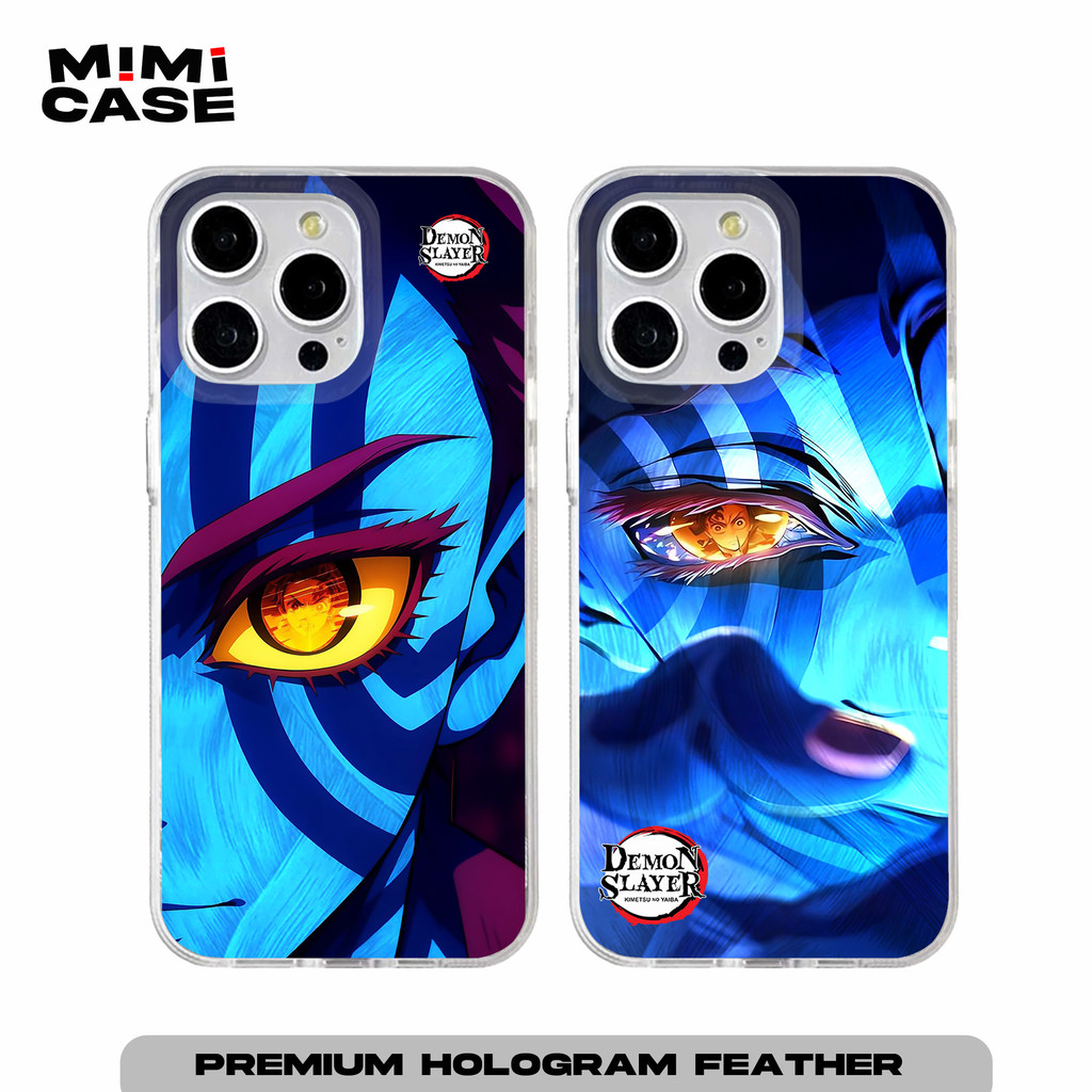 Casing Demon Slayer Oppo A5 A3X A17 A15 A57 A5PRO RENO6 RENO10 RENO11 RENO12 MI625 Case Feather Holo