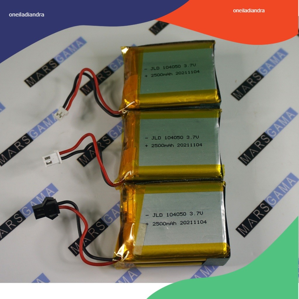 Baterai lithium polimer 5000mah 104050 3.7V li polymer Softpack 2P 2 X 2500mah